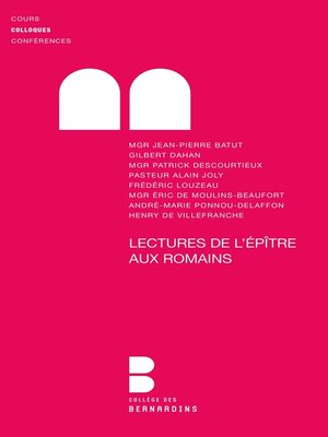 cover image of Lectures de l'Epître aux Romains